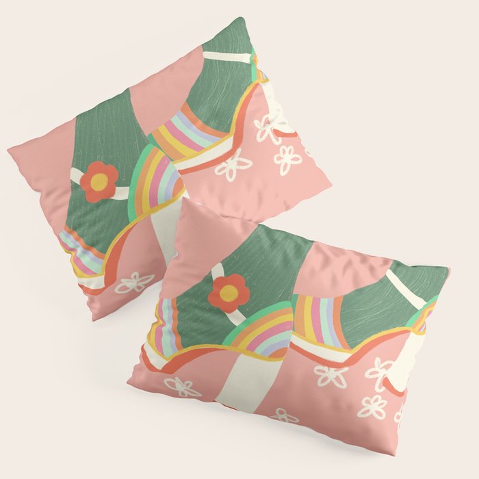 Rainbow walk: pink Pillow Sham Gallery Image 3