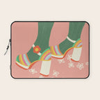 Rainbow walk: pink Laptop Sleeve Gallery Image 1