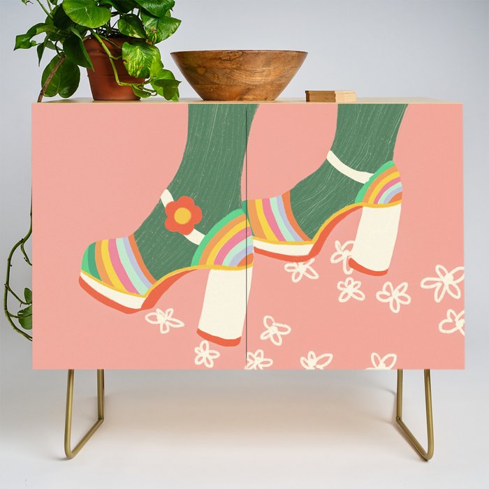 Rainbow walk: pink Credenza Gallery Image 1