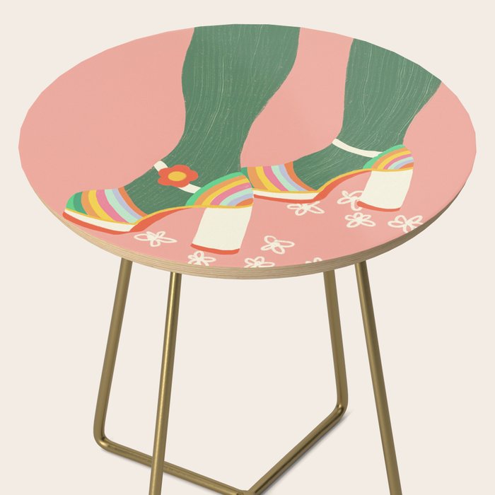 Rainbow walk: pink Side Table Gallery Image 2