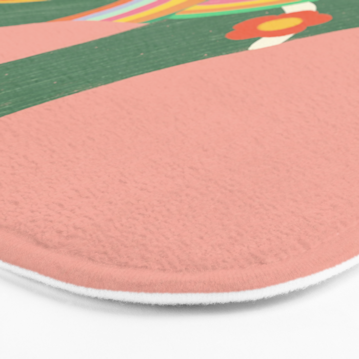 Rainbow walk: pink Bath Mat Gallery Image 3