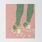 Rainbow walk: pink Throw Blanket Gallery Image 2