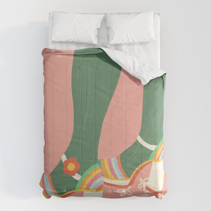 Rainbow walk: pink Comforter Gallery Image 6
