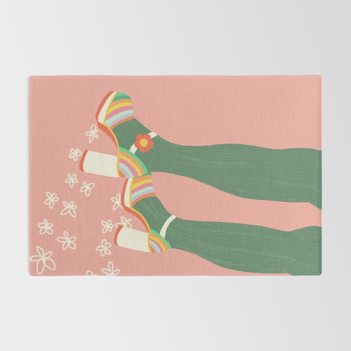 Rainbow walk: pink Rug Gallery Image 2