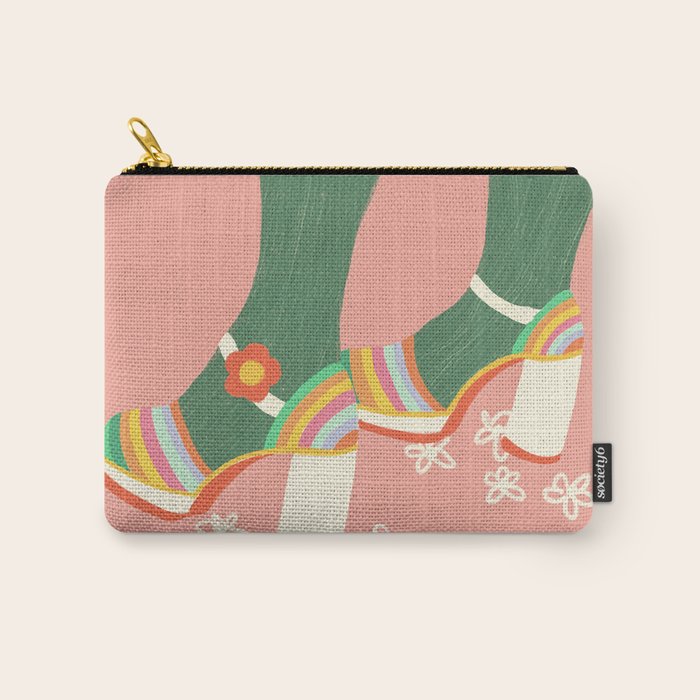 Rainbow walk: pink Carry All Pouch Gallery Image 1