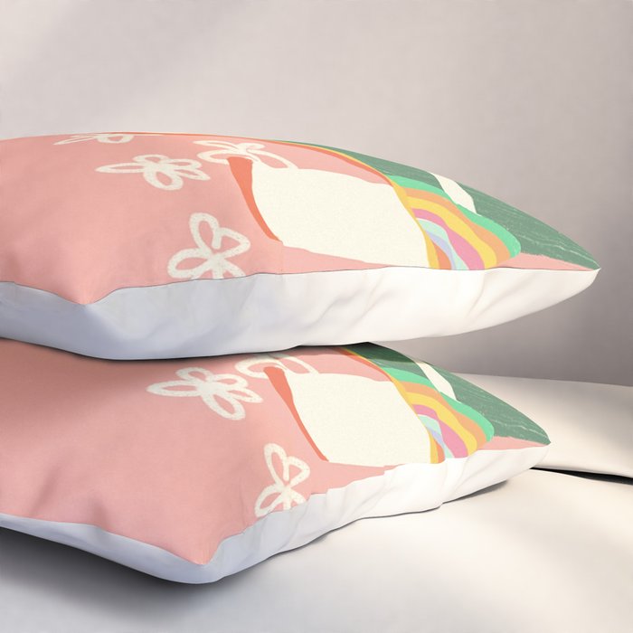 Rainbow walk: pink Pillow Sham Gallery Image 3