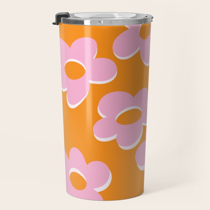 Groovy Daisy || Retro Flower Vibrant Print 60s 70s Travel Mug Gallery Image 3