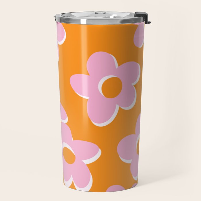Groovy Daisy || Retro Flower Vibrant Print 60s 70s Travel Mug Gallery Image 2