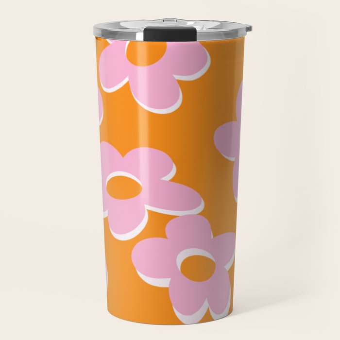 Groovy Daisy || Retro Flower Vibrant Print 60s 70s Travel Mug Gallery Image 1