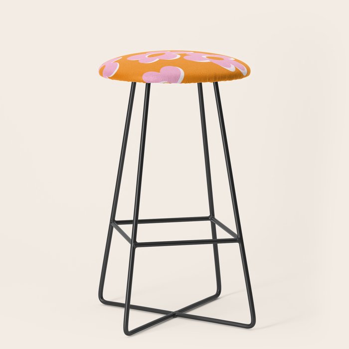 Groovy Daisy || Retro Flower Vibrant Print 60s 70s Stool Gallery Image 1