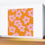 Groovy Daisy || Retro Flower Vibrant Print 60s 70s Wall Mural Gallery Image 2
