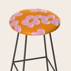 Groovy Daisy || Retro Flower Vibrant Print 60s 70s Stool Gallery Image 2