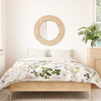 Hand Painted Watercolor Springflowers And Herbs Meadow  Duvet Cover Gallery Image 3