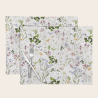 Hand Painted Watercolor Springflowers And Herbs Meadow  Placemat Gallery Image 1