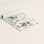 Hand Painted Watercolor Springflowers And Herbs Meadow  Yoga Mat Gallery Image 2