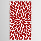 Christmas Floral Bloom, Red and White Tablecloth Gallery Image 2
