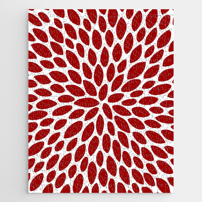 Christmas Floral Bloom, Red and White Jigsaw Puzzle Gallery Image 1