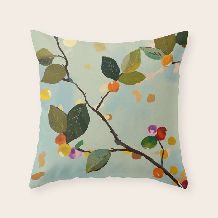 Cherry Fruit Branch II Throw Pillow Gallery Image 6