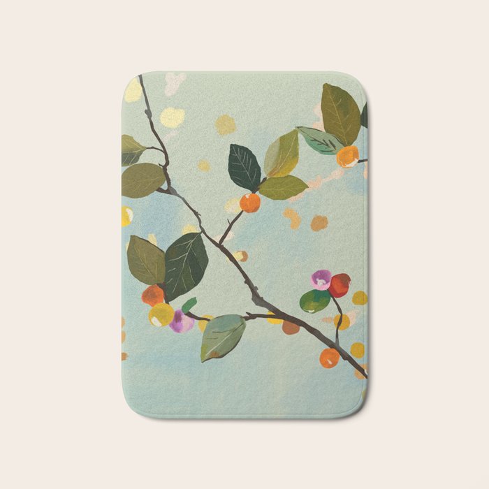 Cherry Fruit Branch II Bath Mat Gallery Image 1