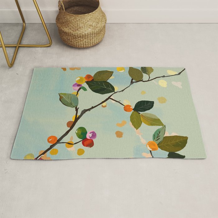 Cherry Fruit Branch II Rug Gallery Image 1