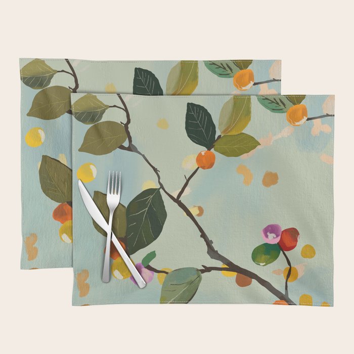Cherry Fruit Branch II Placemat Gallery Image 1