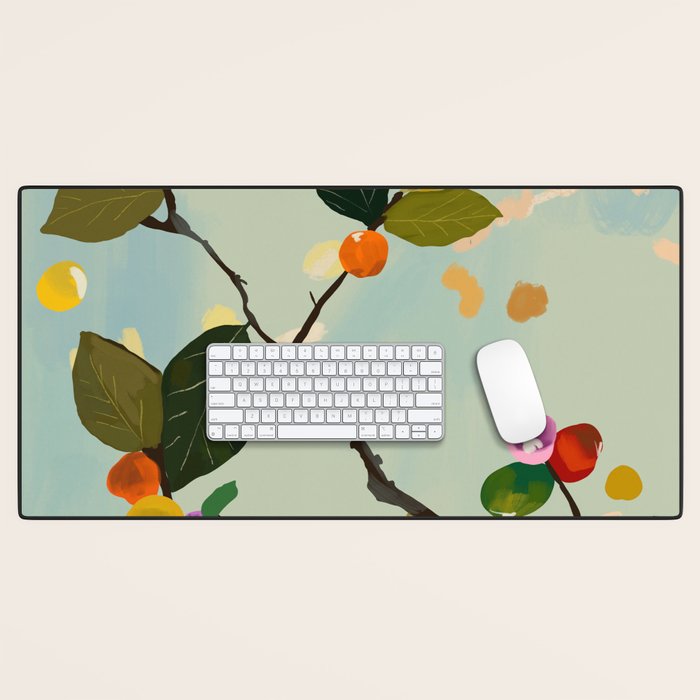 Cherry Fruit Branch II Desk Mat Gallery Image 1