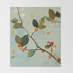 Cherry Fruit Branch II Throw Blanket Gallery Image 2