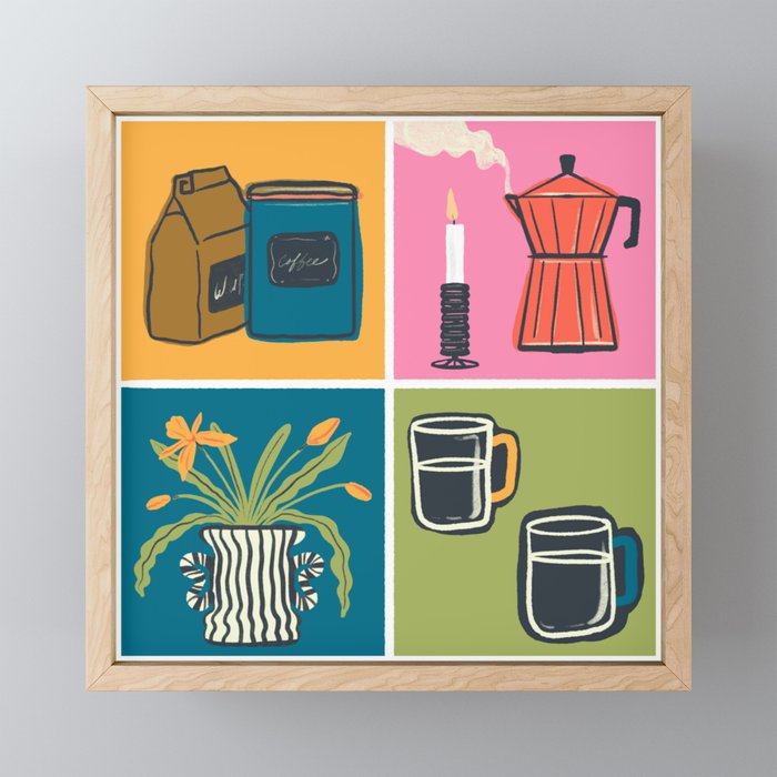 Morning Coffee Essentials Still Life Mini Art Print Gallery Image 1