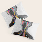 The Girl With Stars In Her Eyes (On White) Pillow Sham Gallery Image 3