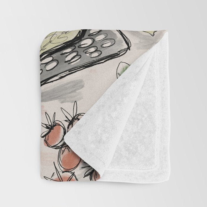Cucina Italiana Food Recipe Throw Blanket Gallery Image 3