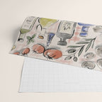 Cucina Italiana Food Recipe Wrapping Paper Gallery Image 2