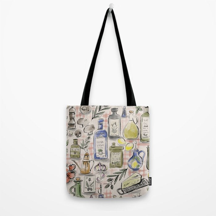 Cucina Italiana Food Recipe Tote Bag Gallery Image 2