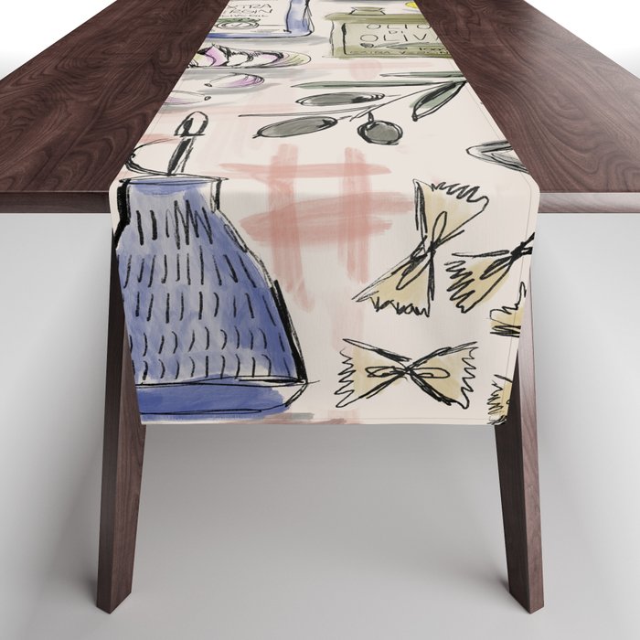 Cucina Italiana Food Recipe Table Runner Gallery Image 1
