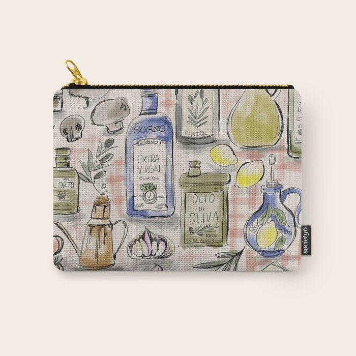 Cucina Italiana Food Recipe Carry All Pouch Gallery Image 1