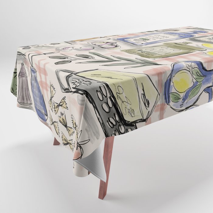 Cucina Italiana Food Recipe Tablecloth Gallery Image 1