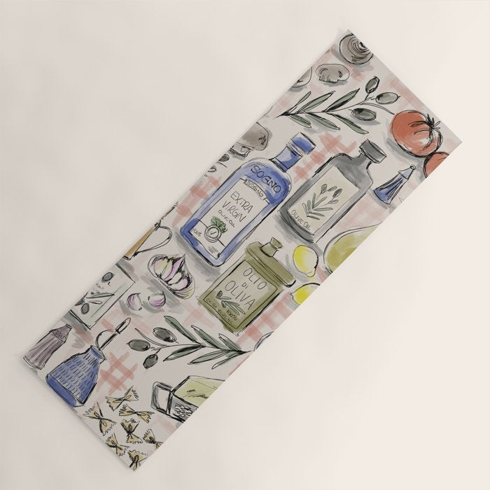 Cucina Italiana Food Recipe Yoga Mat Gallery Image 1