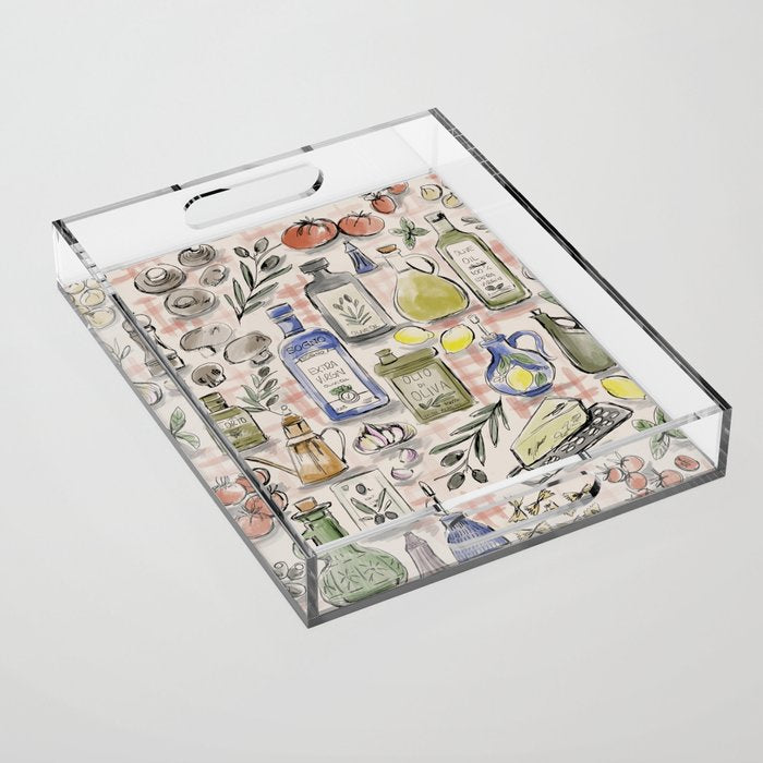 Cucina Italiana Food Recipe Acrylic Tray Gallery Image 1