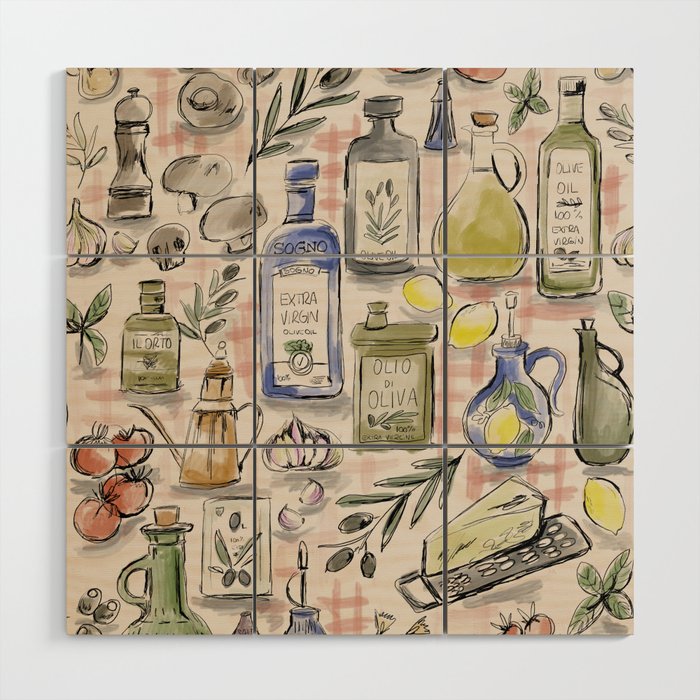 Cucina Italiana Food Recipe Wood Wall Art Gallery Image 1