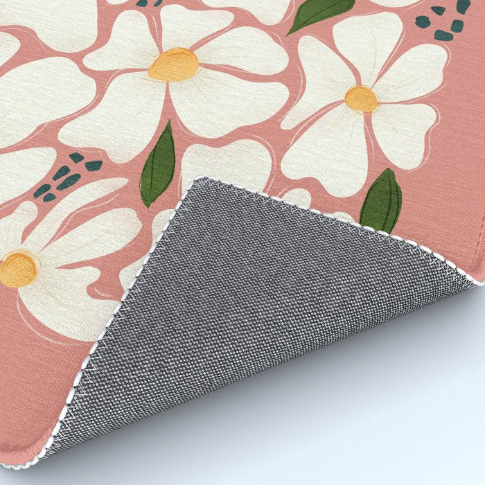 White Daisies On Pink Rug Gallery Image 4