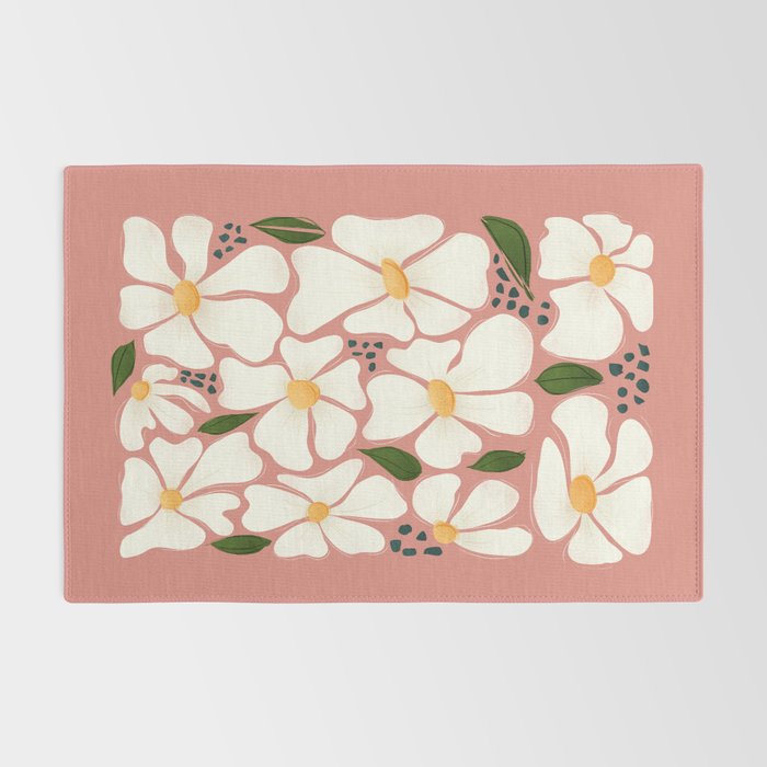 White Daisies On Pink Rug Gallery Image 2