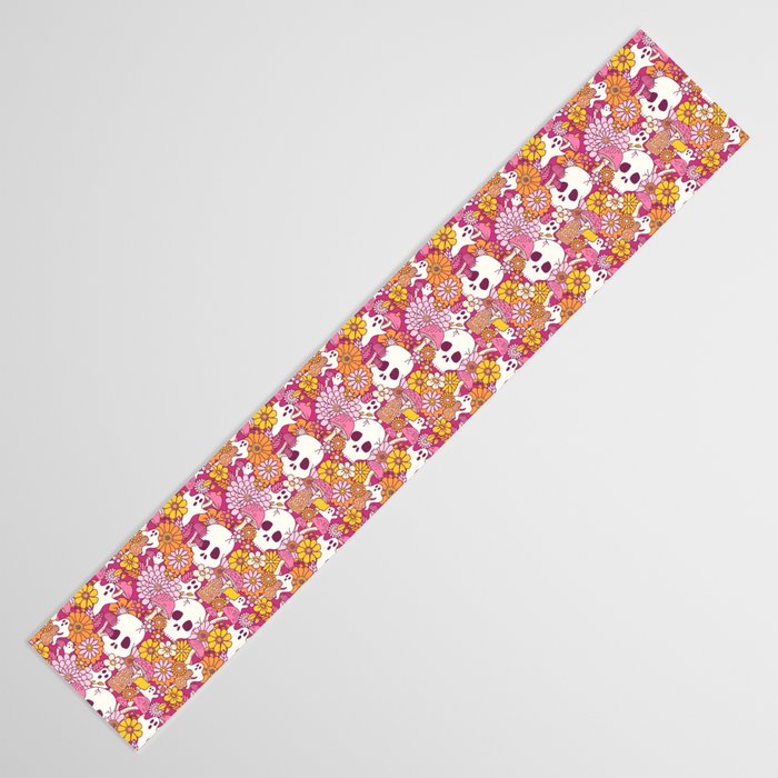 Spooky Mushroom Garden - Fuchsia Table Runner Gallery Image 3