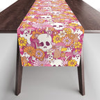 Spooky Mushroom Garden - Fuchsia Table Runner Gallery Image 1