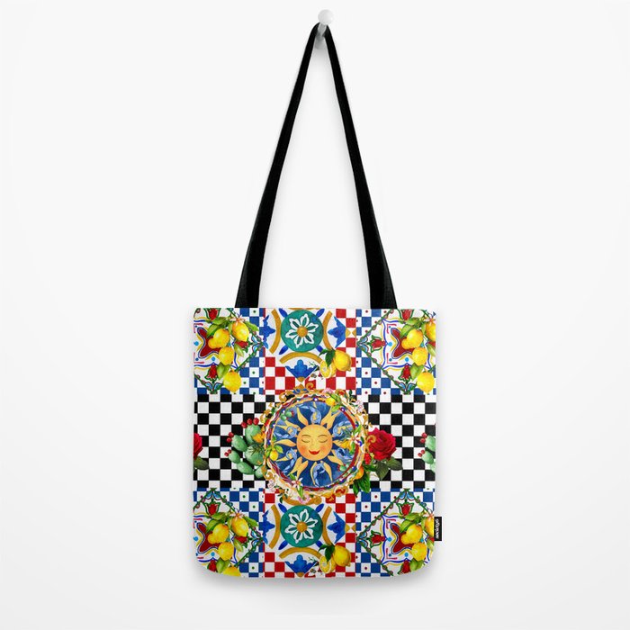 Sicilian sun,majolica,lemon,roses art Tote Bag Gallery Image 2