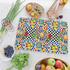 Sicilian sun,majolica,lemon,roses art Cutting Board Gallery Image 2