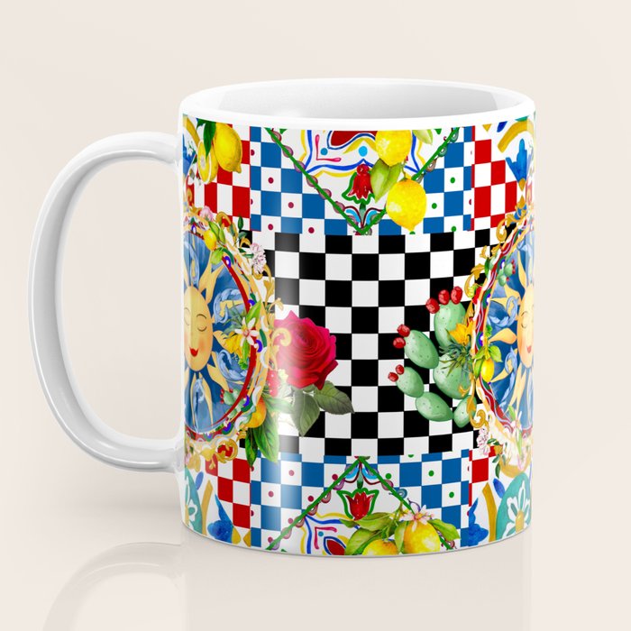 Sicilian sun,majolica,lemon,roses art Coffee Mug Gallery Image 3
