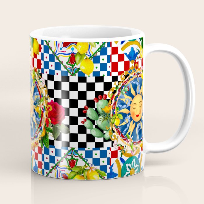 Sicilian sun,majolica,lemon,roses art Coffee Mug Gallery Image 1