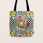 Sicilian sun,majolica,lemon,roses art Tote Bag Gallery Image 1
