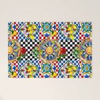 Sicilian sun,majolica,lemon,roses art Welcome Mat Gallery Image 1
