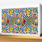 Sicilian sun,majolica,lemon,roses art Wall Mural Gallery Image 2