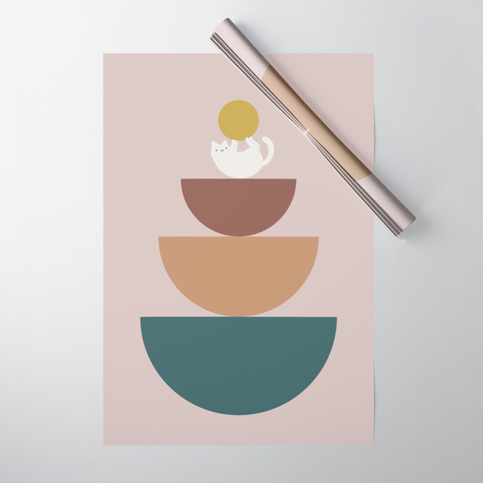 Cat Landscape 196C Wrapping Paper Gallery Image 1